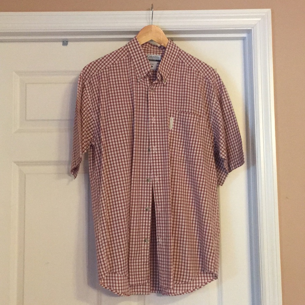 Columbia button down shirt.